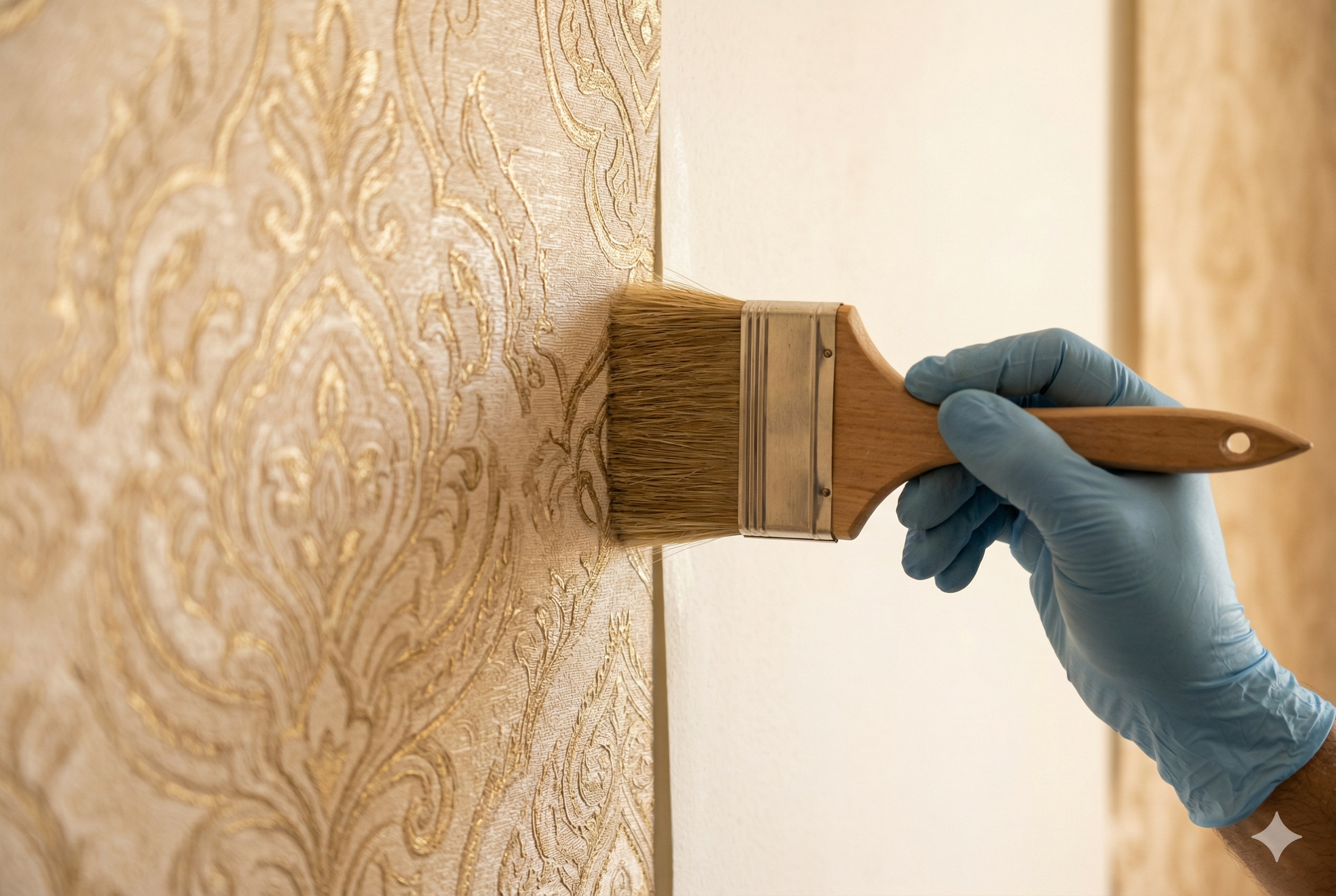 Pose papier peint décoration intérieure Lafrizi Painting Tunisie